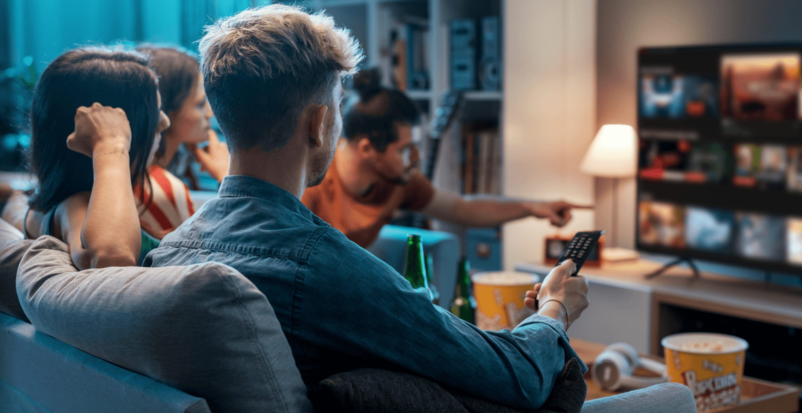 people watching program on tv